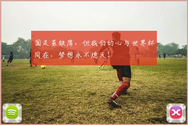 国足虽缺席，但我们的心与世界杯同在，梦想永不熄灭！